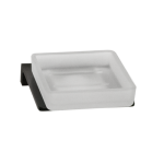 Time Square Soap Dish Frosted Glass / Black